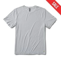 Vuori Men's Strato Tech Short-Sleeve T-Shirt -Patagonia Shop vuori mens strato tech short sleeve t shirt platinum heather1