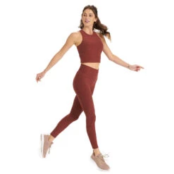 Vuori Women's Clean Elevation Leggings -Patagonia Shop vuori womens clean elevation leggings brick heather 4