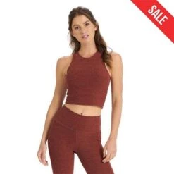 Vuori Women's Elevation Plyo Tank -Patagonia Shop vuori womens elevation plyo tank brick heather grid1