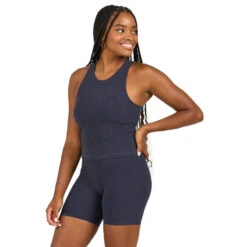 Vuori Women's Elevation Plyo Tank -Patagonia Shop vuori womens elevation plyo tank midnight heather 2