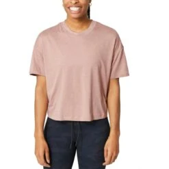 Vuori Women's Energy Tee -Patagonia Shop vuori womens energy tee terra heather1