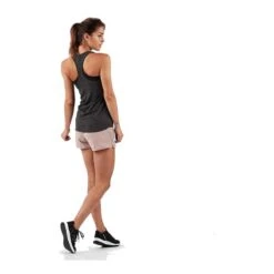 Vuori Women's Lux Performance Tank -Patagonia Shop vuori womens luxe tank charcoal heather back